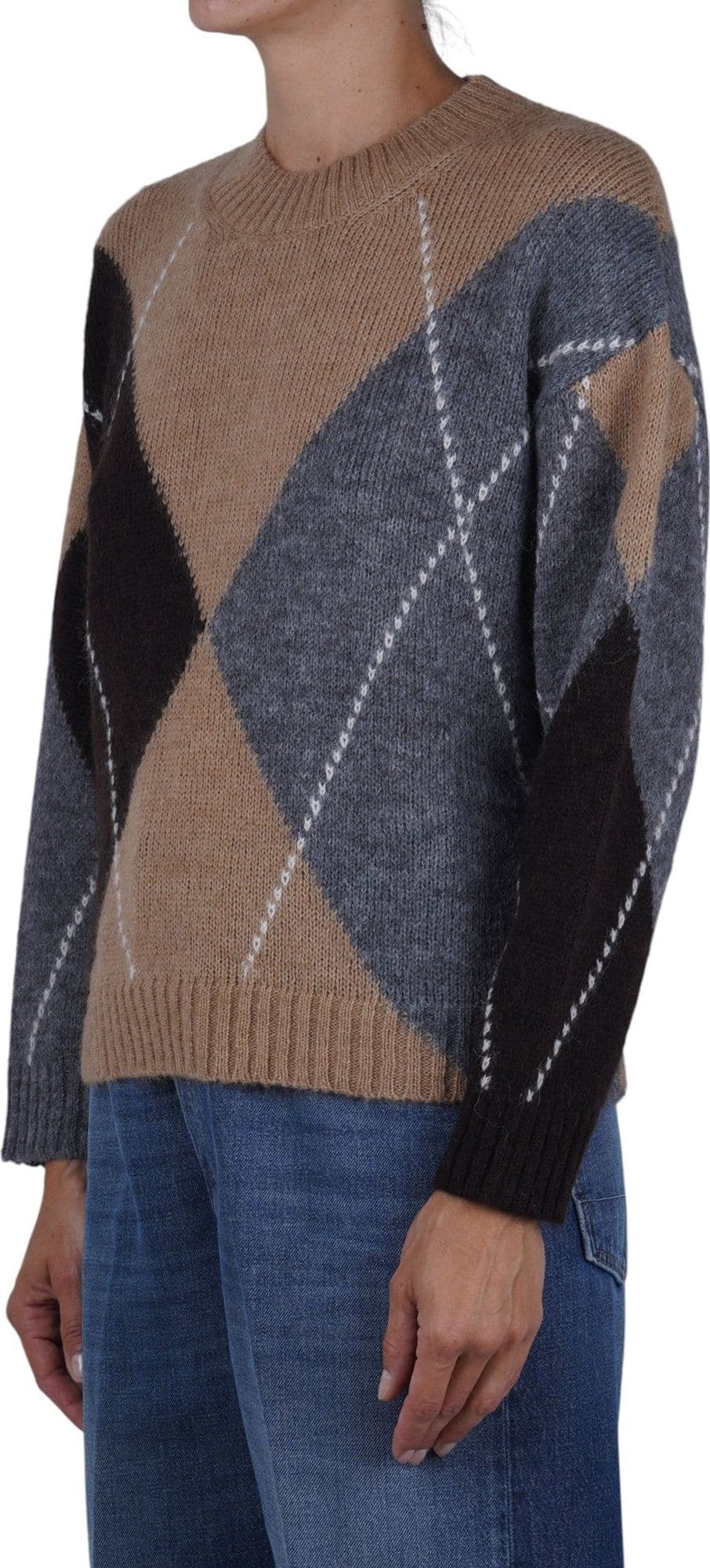 ALPHA STUDIO  - Maglia - 480270 - Cammello/Grigio - 4