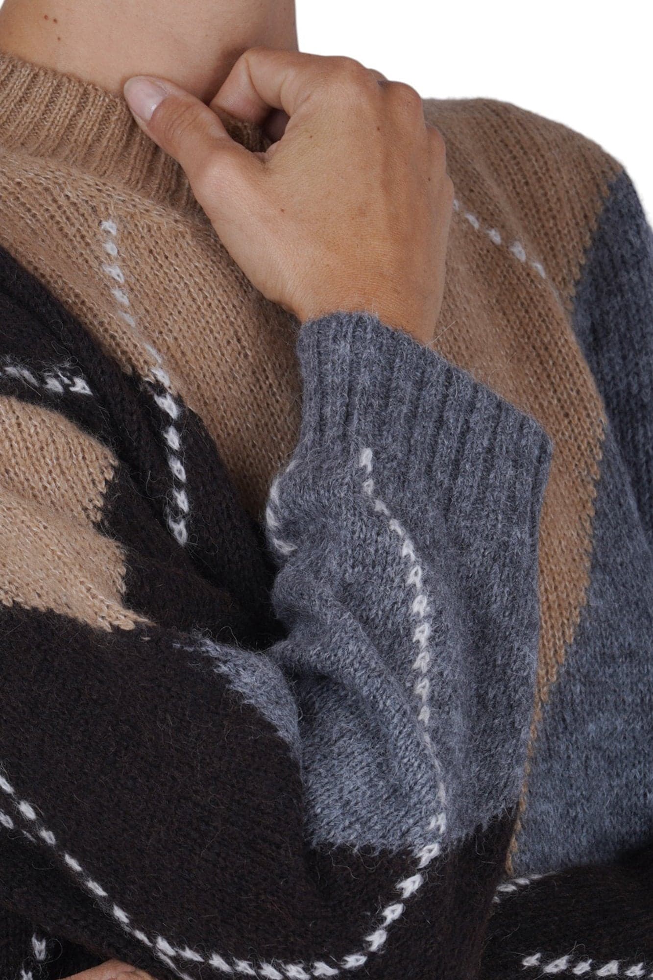 ALPHA STUDIO  - Maglia - 480270 - Cammello/Grigio - 6