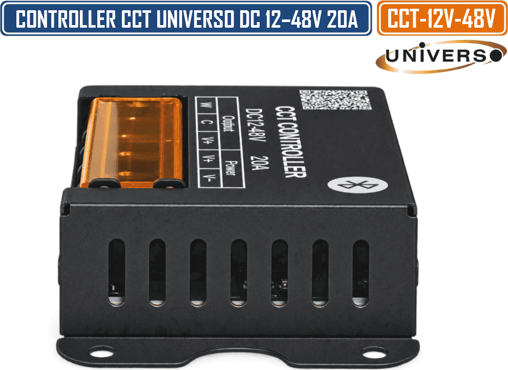 CONTROLLER CCT UNIVERSO DC 12-48V 20A 960W CON TELECOMANDO – REGOLATORE LUMINOSITÀ E TEMPERATURA COLORE LED 2700K-6500K - 5