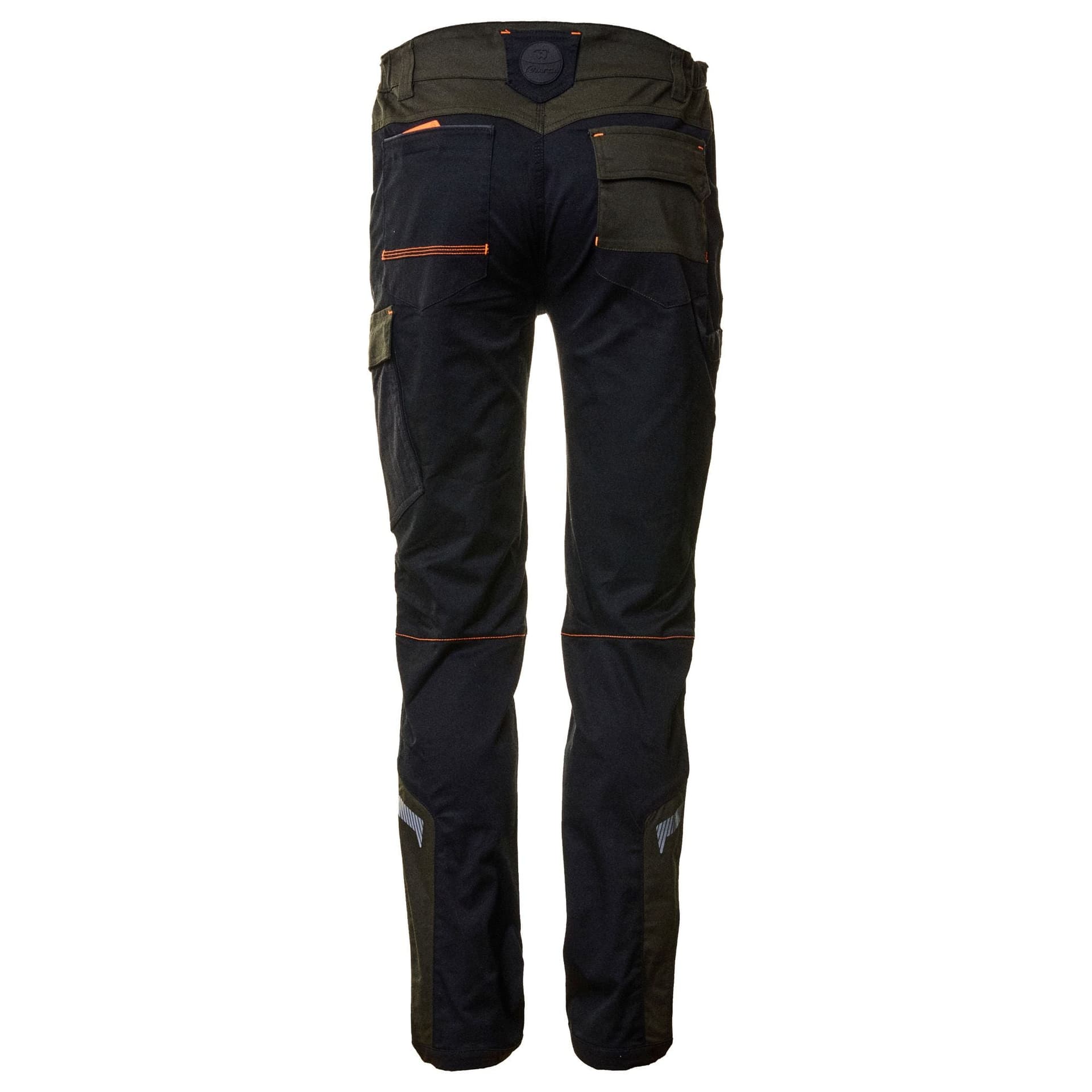 Pantalone NICE Multitasche Bicolore Verde/Nero con Ginocchia Preformate Neri Safety - 2