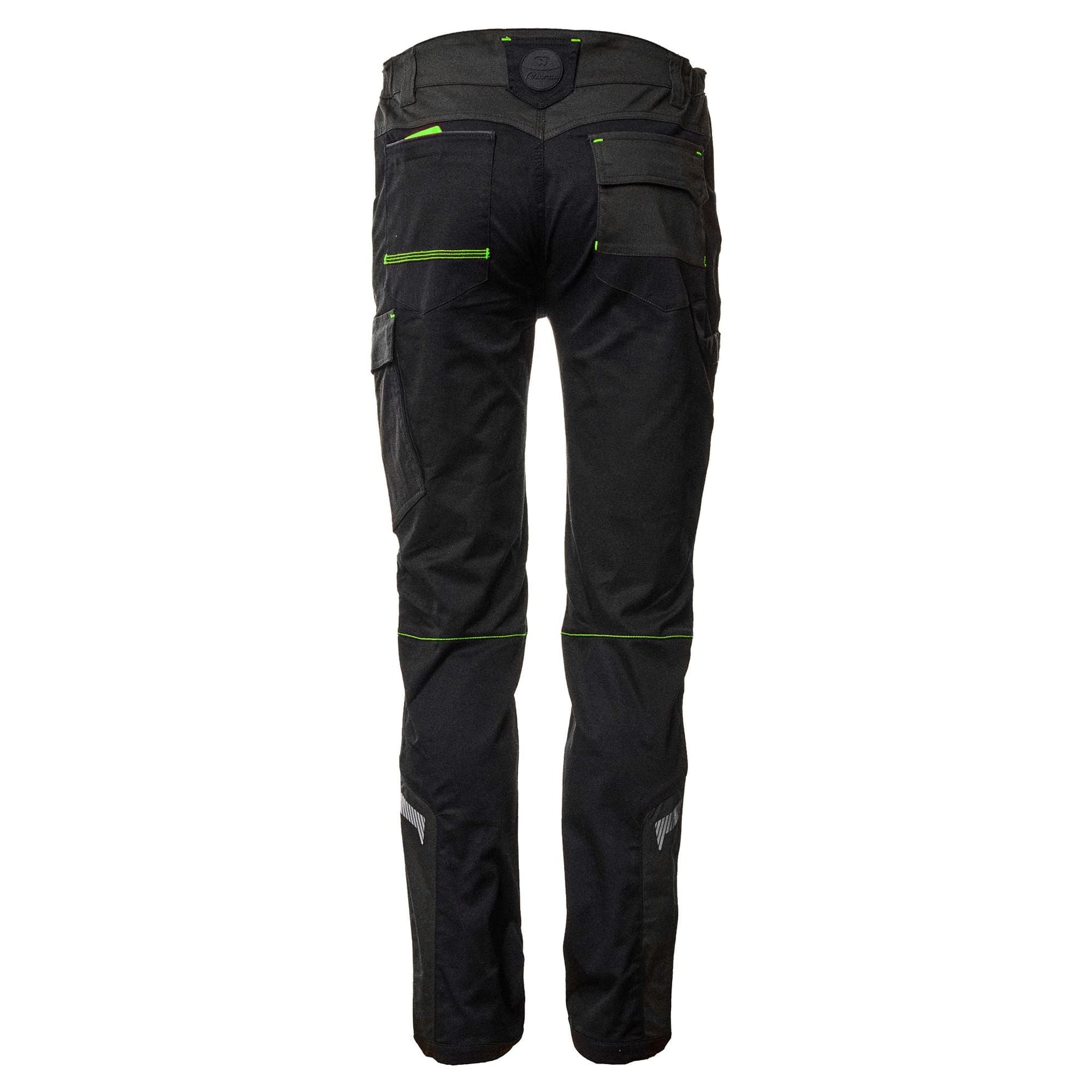 Pantalone NICE Multitasche Bicolore Grigio/Nero con Ginocchia Preformate Neri Safety - 2