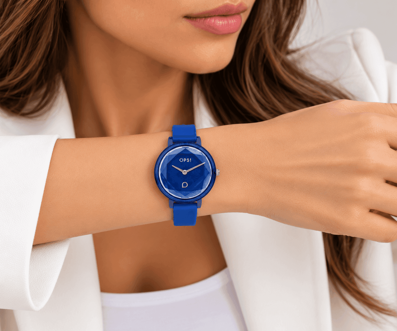 Ops Object -  Orologio donna con cinturino in silicone e vetro sfaccettato DIAMOND - 2