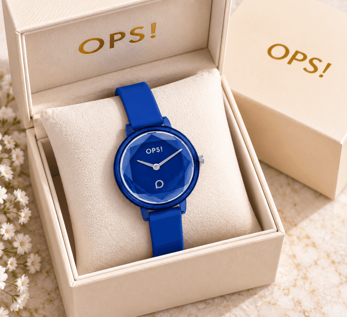 Ops Object -  Orologio donna con cinturino in silicone e vetro sfaccettato DIAMOND - 3