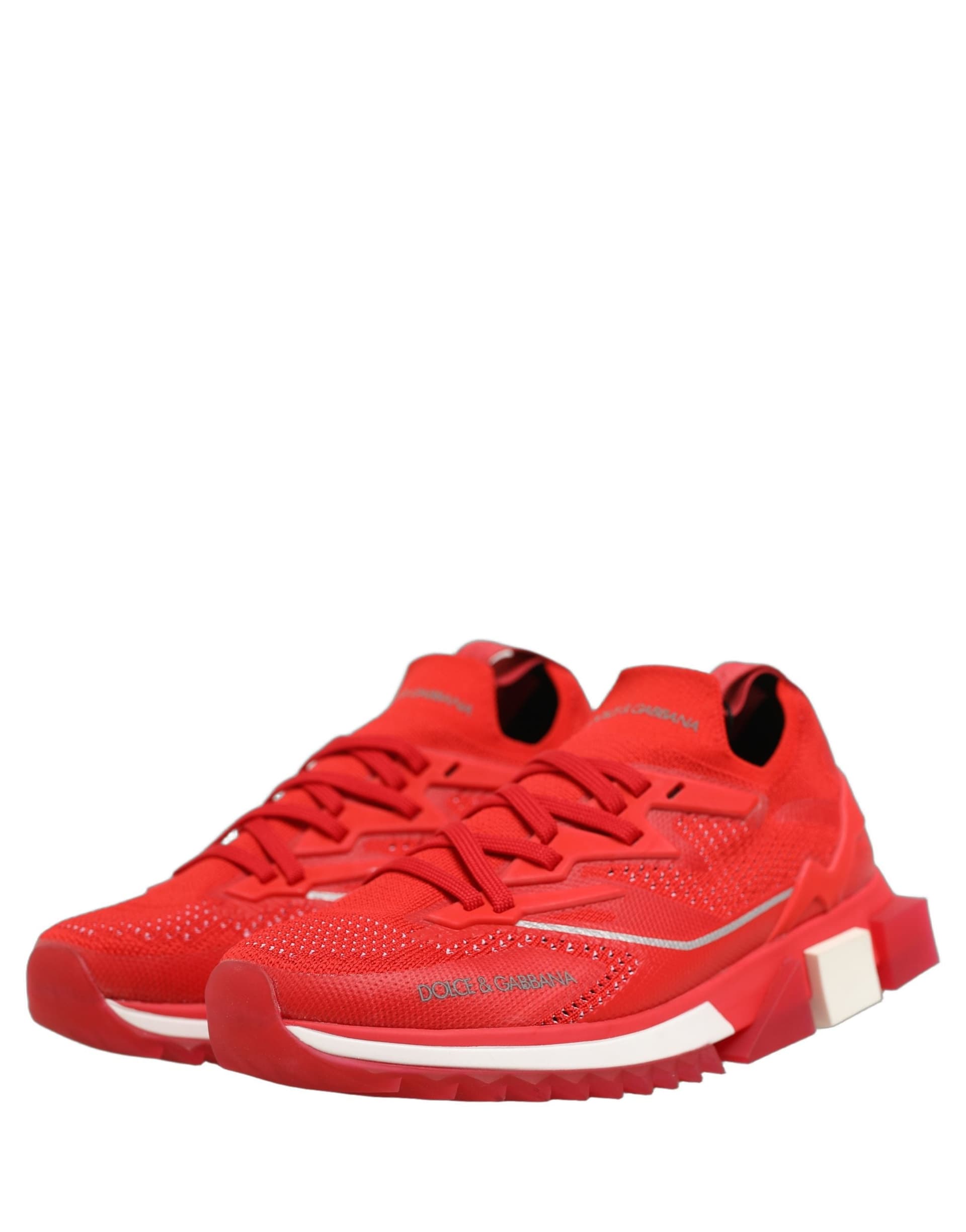Dolce & Gabbana Red SORRENTO Sport Stretch Men Sneakers Shoes - 2