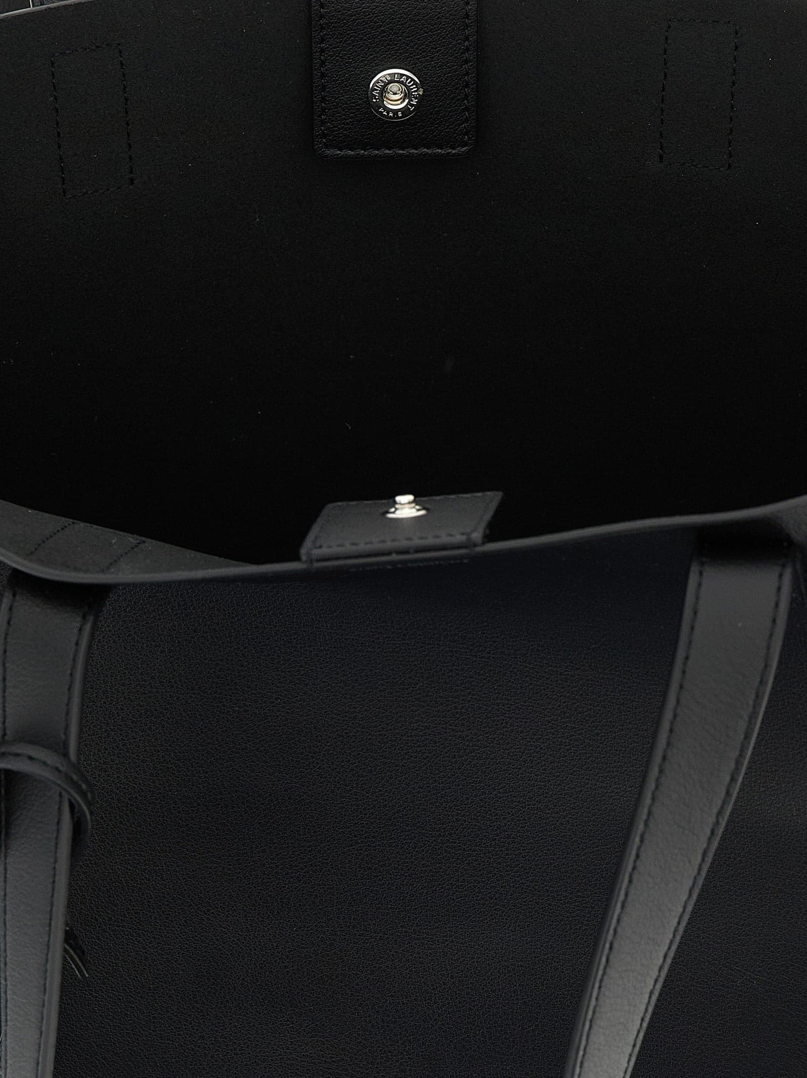 Saint Laurent Black Calfskin Tote Bag - 4