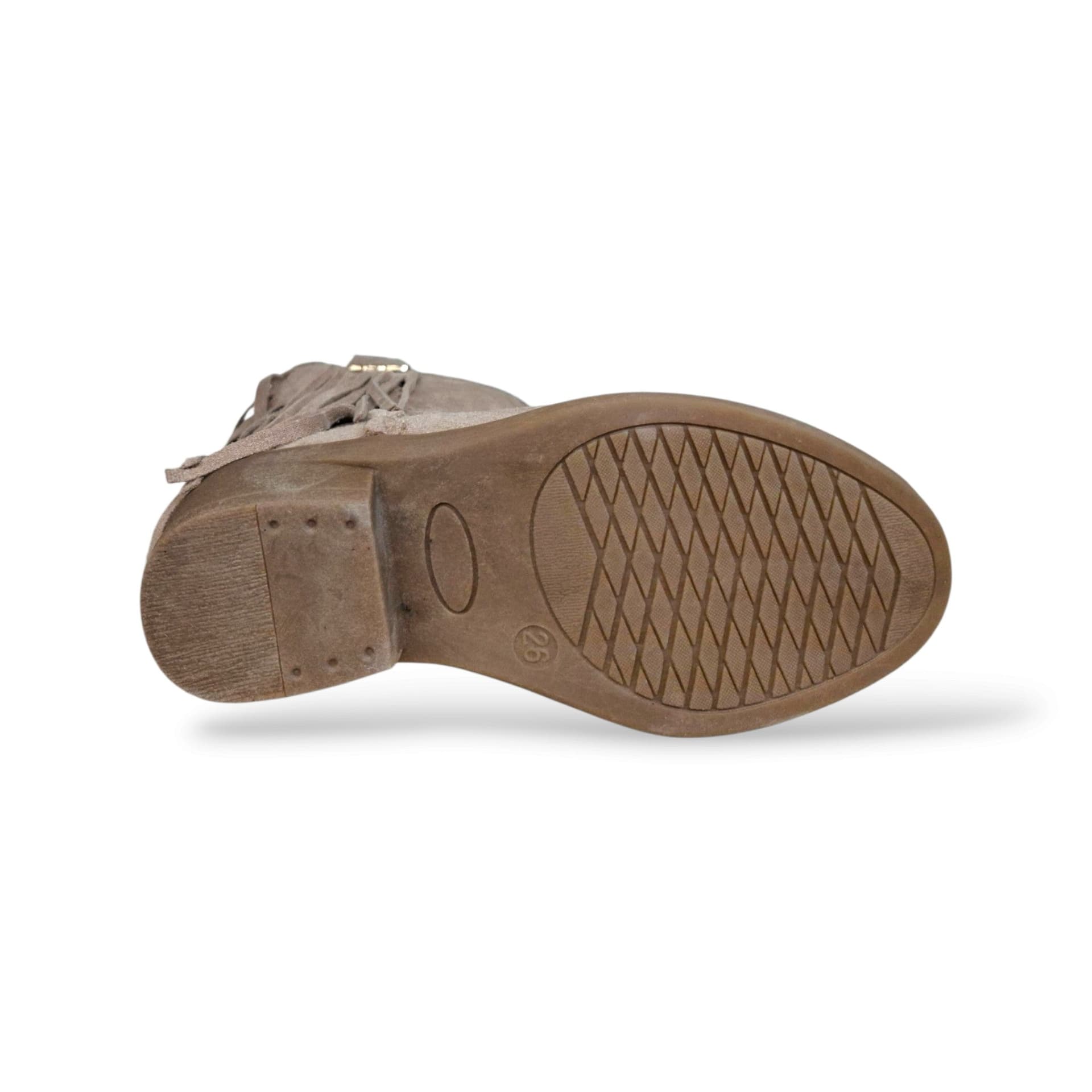 Stivaletti camperos Melania KALY MS65070 beige con frange per bambina e ragazza - 5