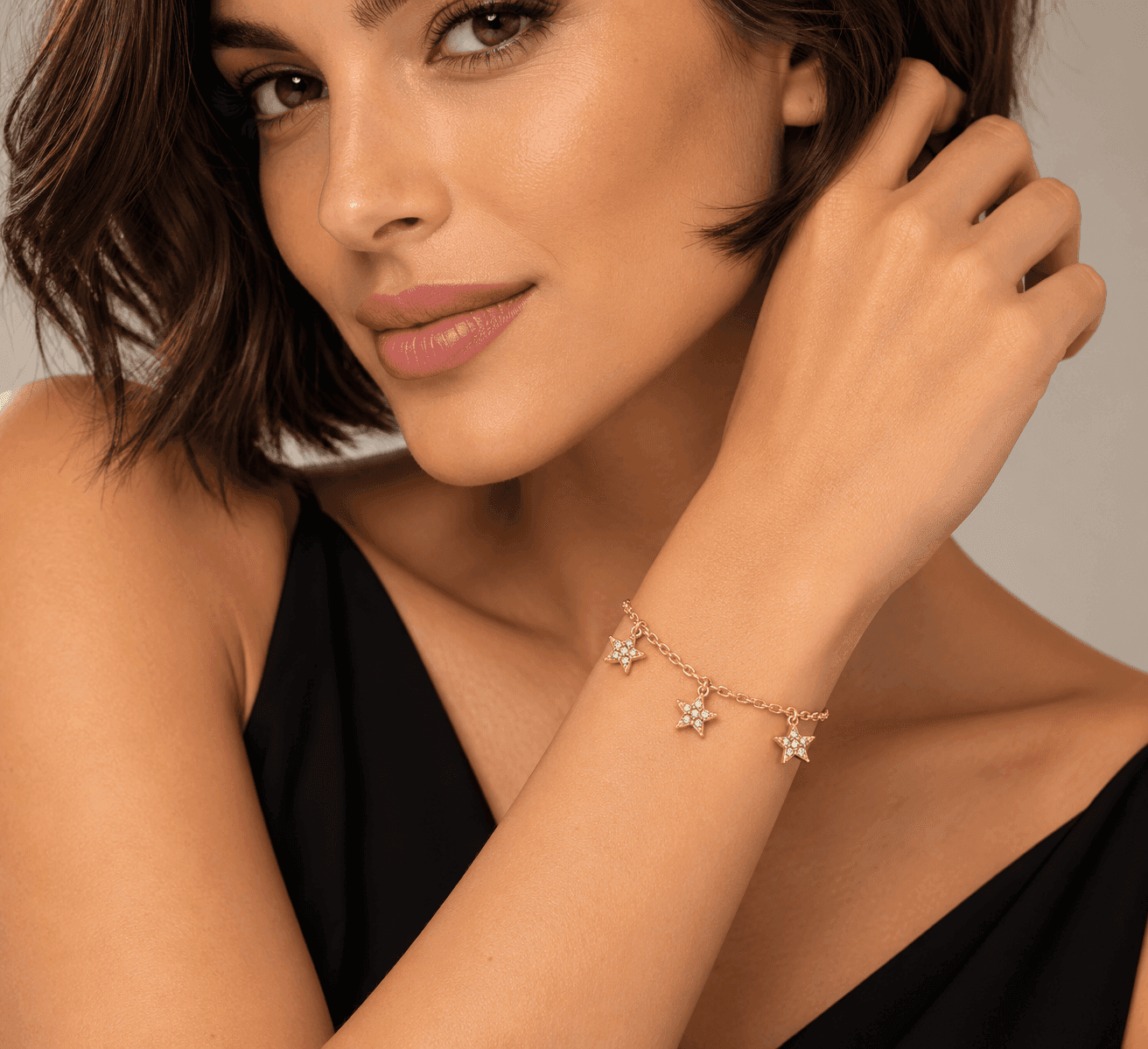 Ops Objects  -  Bracciale catena con pendenti stella con cristalli Ariel - 2