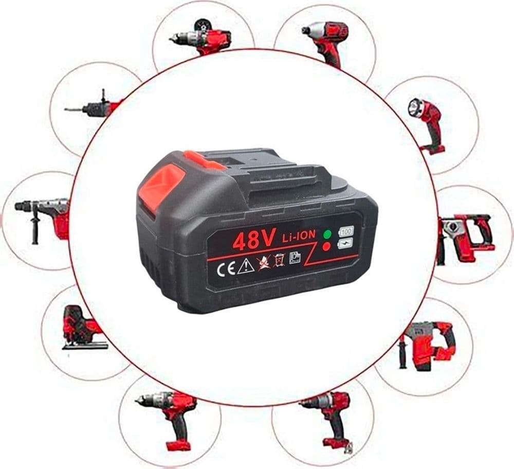 BATTERIA DI RICAMBIO DA 48V PER IDROPULITRICE MINI SEGA ELETTRICA CESOIA MOTOSEGA - 2