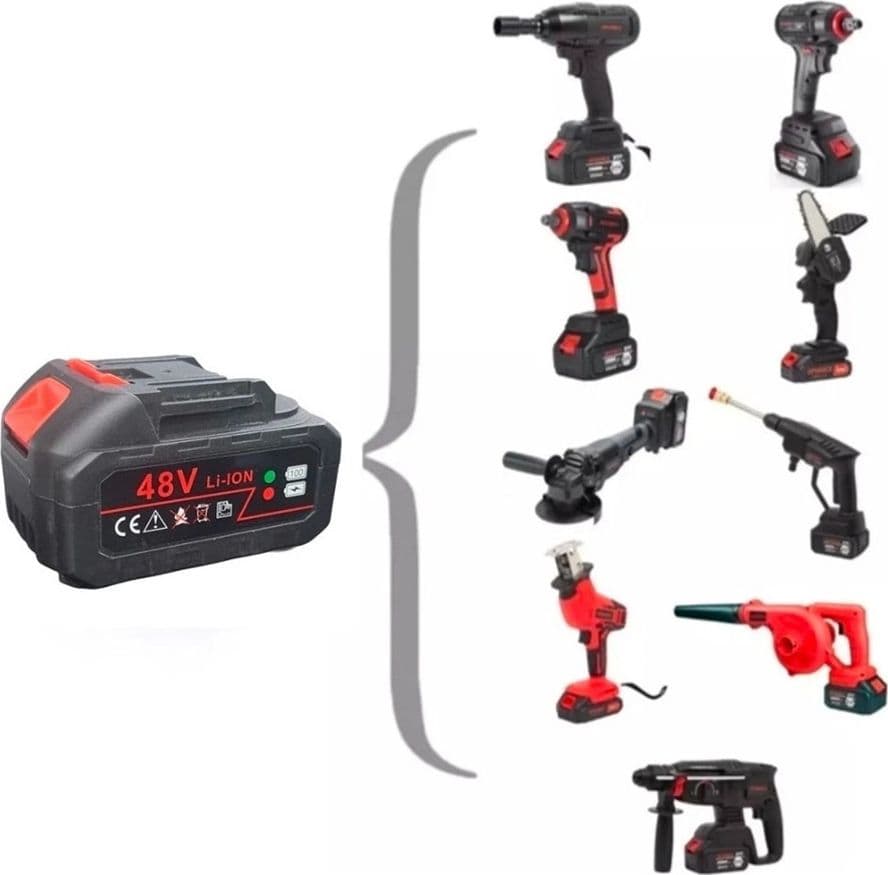 BATTERIA DI RICAMBIO DA 48V PER IDROPULITRICE MINI SEGA ELETTRICA CESOIA MOTOSEGA - 4