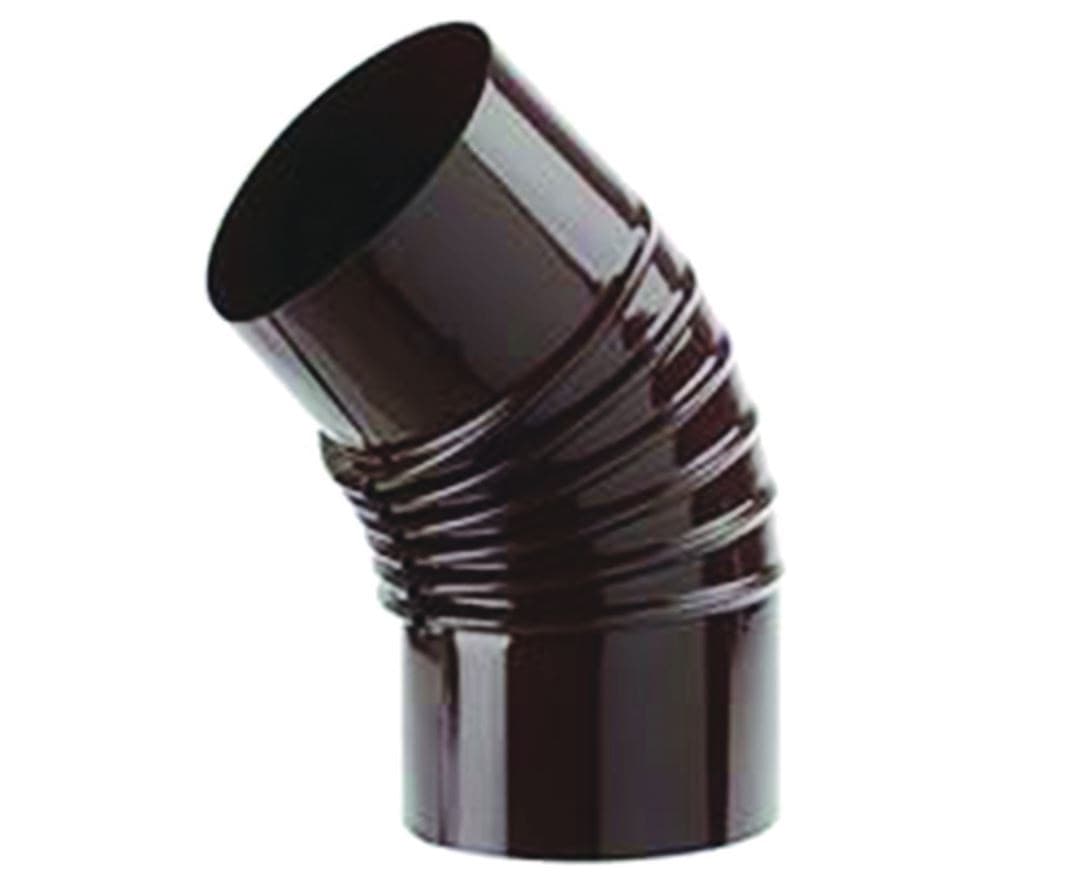 gomito 45° porcellanato per stufe a legna marrone   ø mm.120 - 3