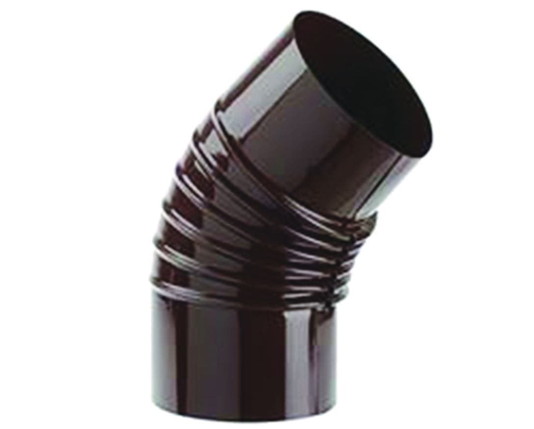 gomito 45° porcellanato per stufe a legna marrone   ø mm.120 - 4