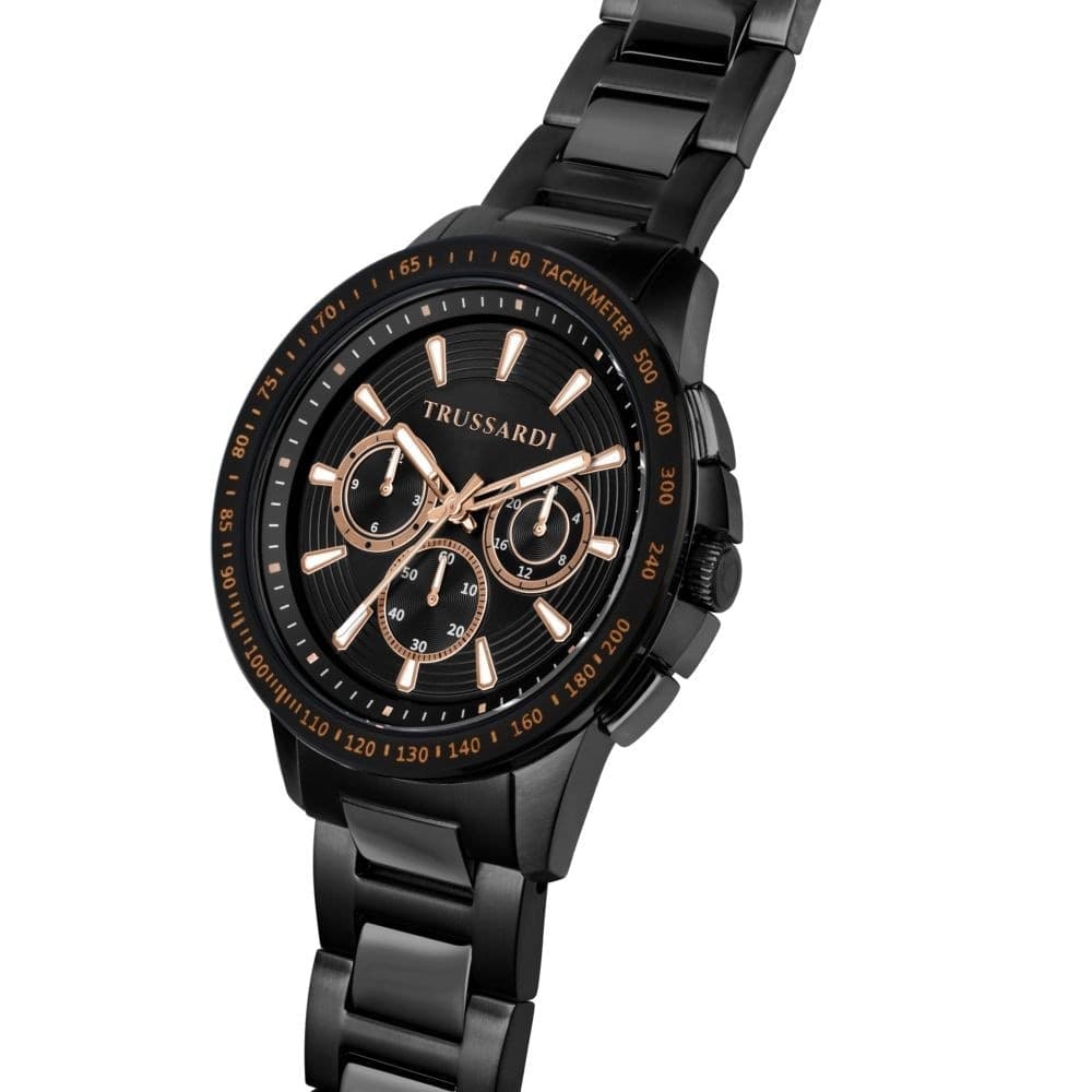 Orologio uomo Trussardi T-Hawk multifunzione nero (R2453153002) - 3