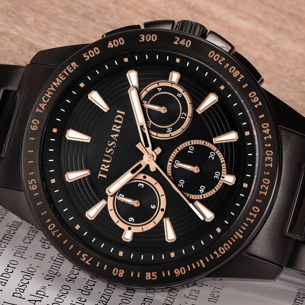 Orologio uomo Trussardi T-Hawk multifunzione nero (R2453153002) - 6