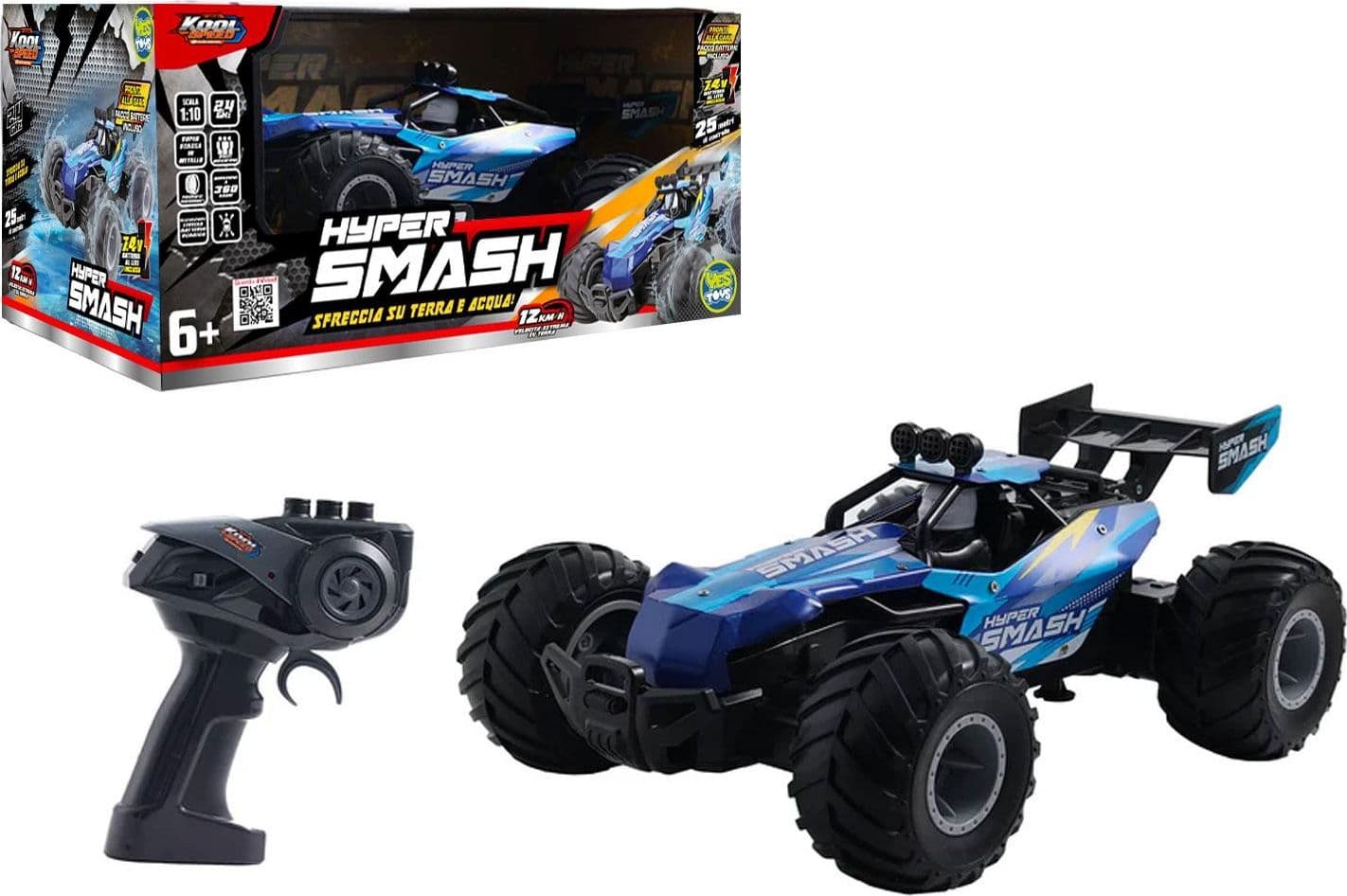 HyperSmash Anfibio R/C 1:10 con Pack - 2