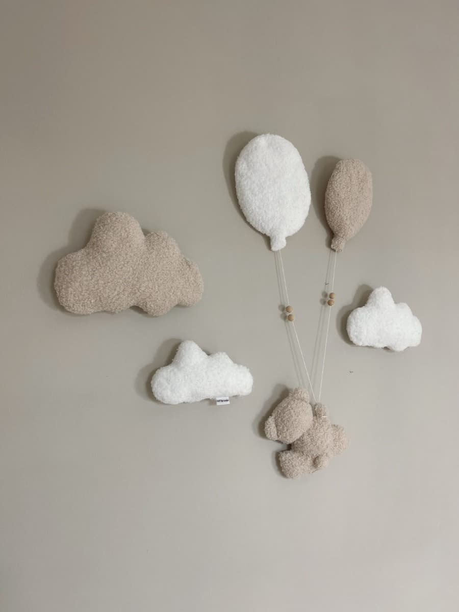 Composizione murale bouclé Orsetto Maxi, 6 pezzi - Little Loua - 4