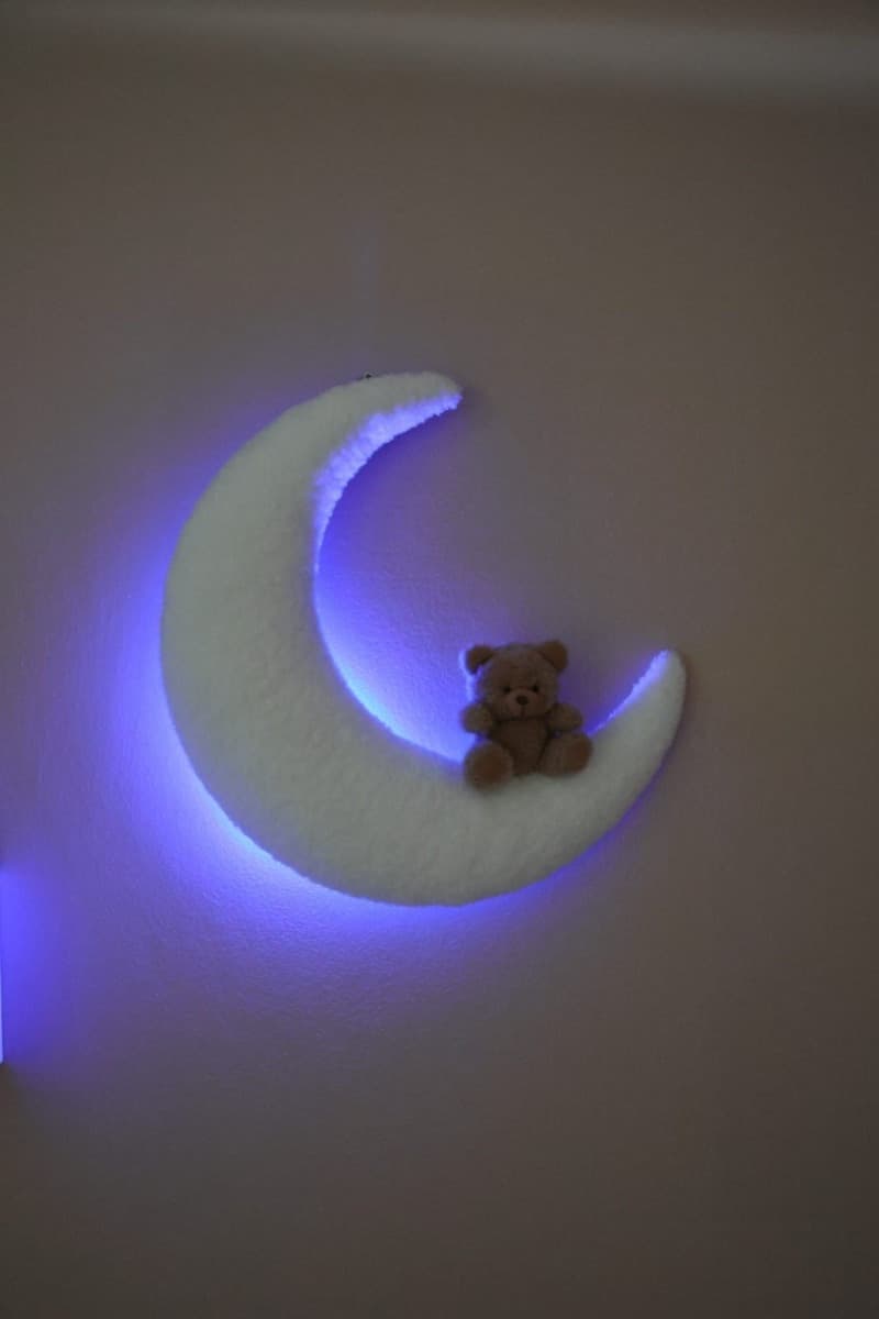 Applique murale bouclé Luna con Orsetto con luce LED - Little Loua - 6