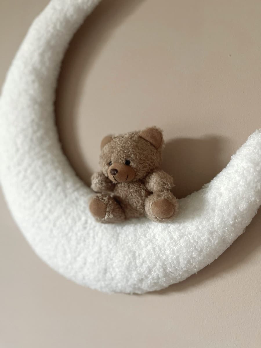 Applique murale bouclé Luna con Orsetto con luce LED - Little Loua - 8