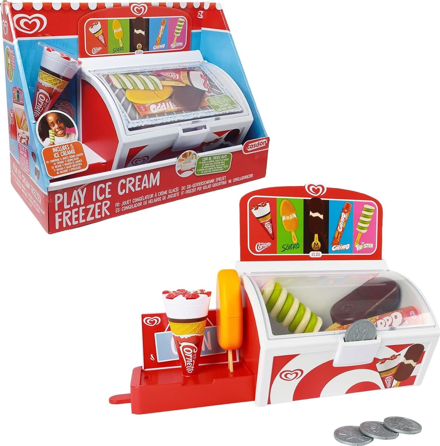 ODS - Algida Frigo con 5 Gelati Inclusi e monete - 5
