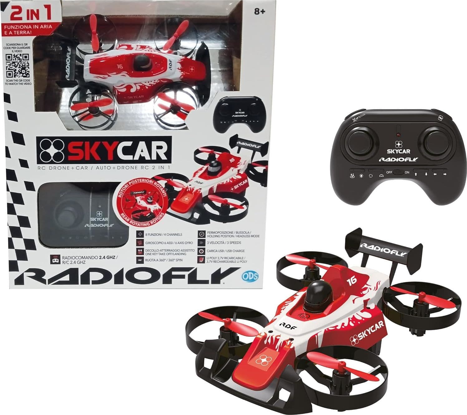 ODS - Skycar 2in1 Drone e Auto RC 2.4 GHz - 4