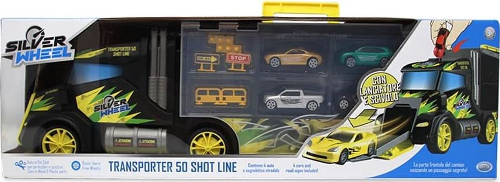 ODS - Camion Trasportatore con 4 Auto e Segnali Stradali Inclusi - 5