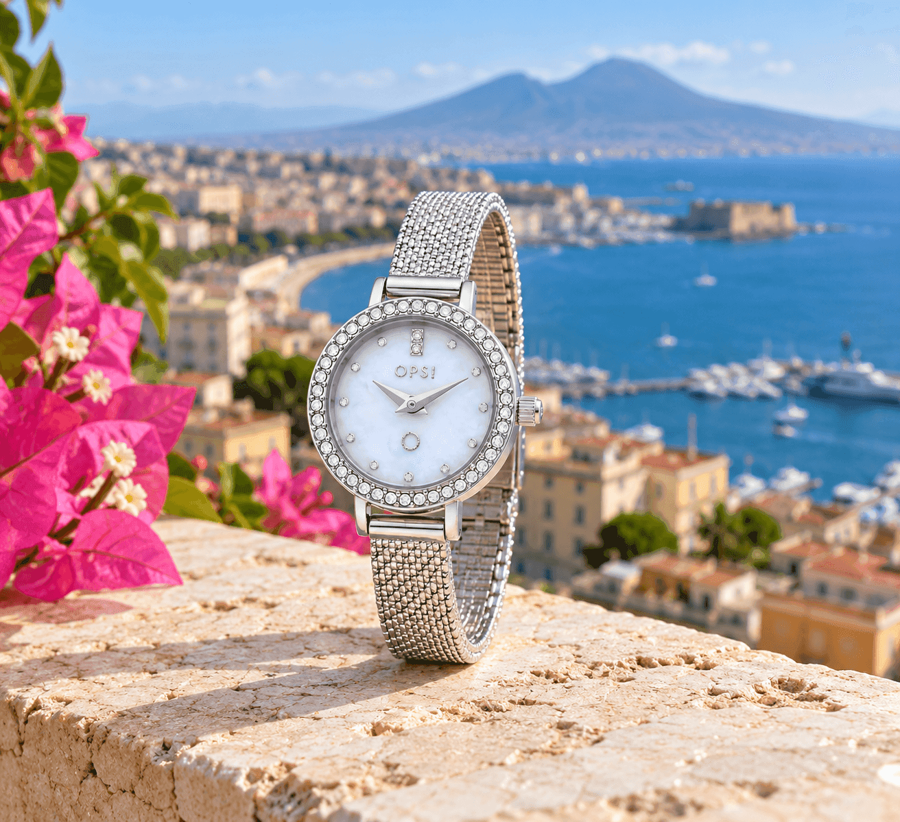 Ops Object  -  Orologio Donna  con cassa e bracciale in metallo mesh diamantato Allure - 4