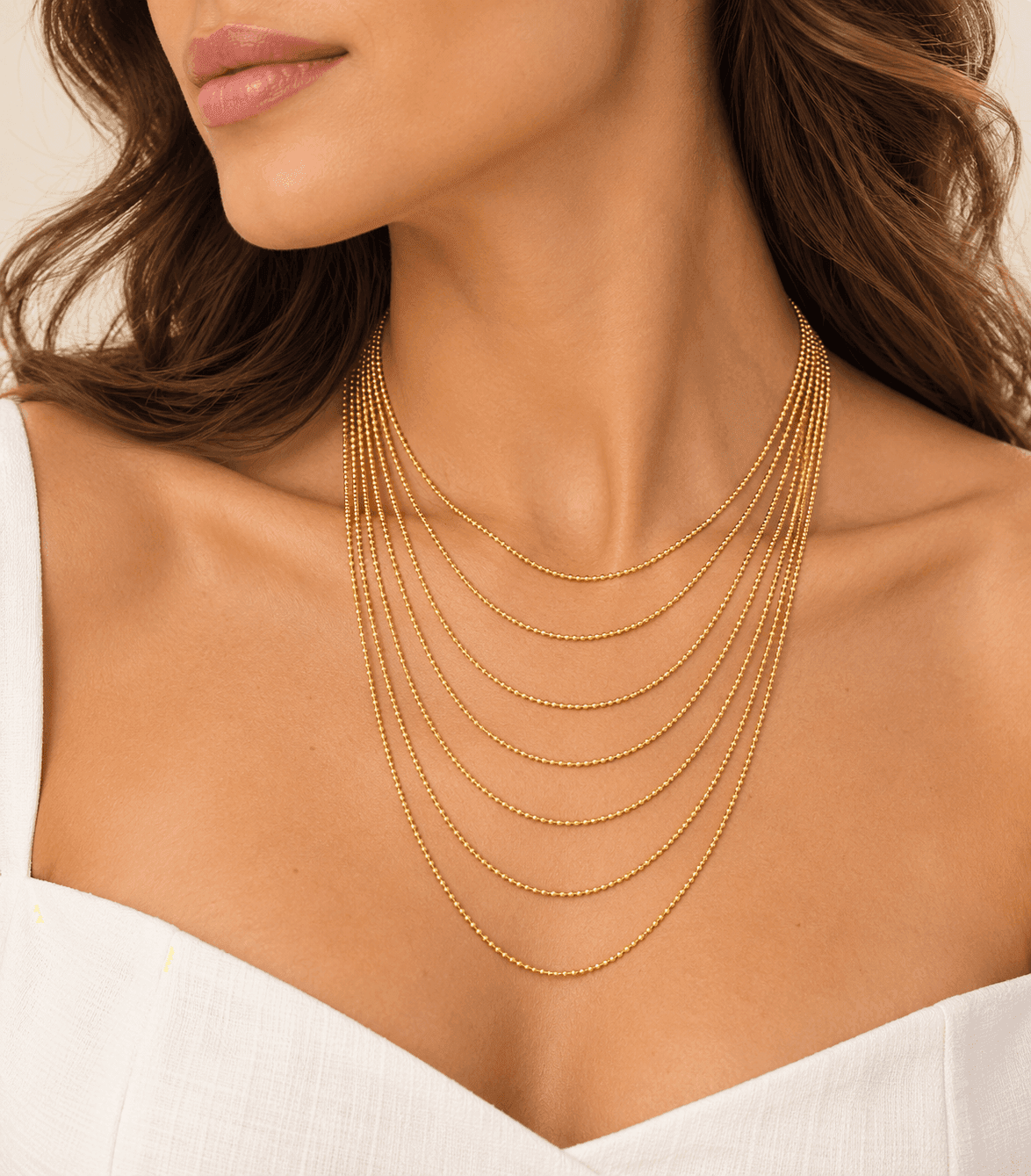 Ops Object -   Collana multifili in acciaio lucido Multiline - 2