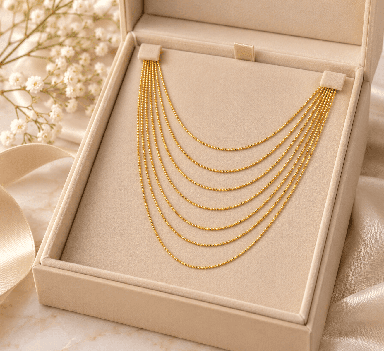 Ops Object -   Collana multifili in acciaio lucido Multiline - 4