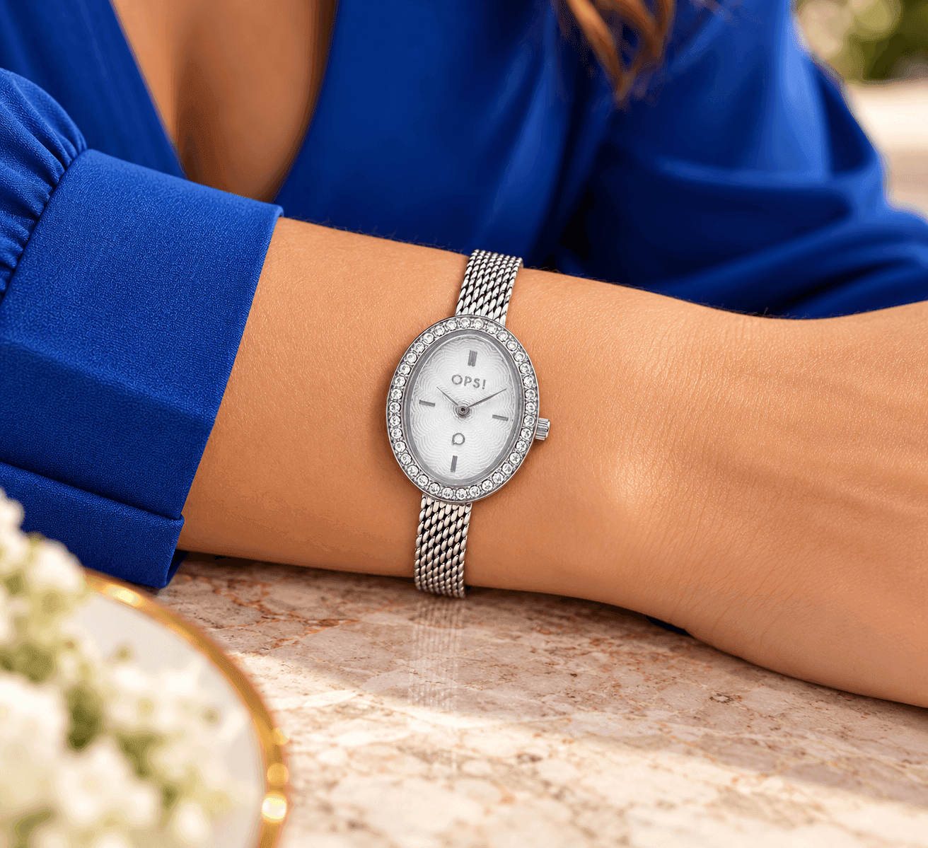 Ops Object  -  Orologio Donna  con cassa e bracciale mesh in metallo  Royal Ovalis - 2