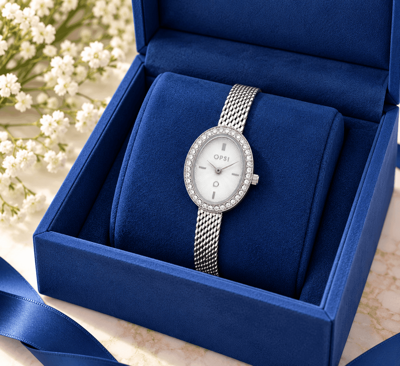 Ops Object  -  Orologio Donna  con cassa e bracciale mesh in metallo  Royal Ovalis - 3
