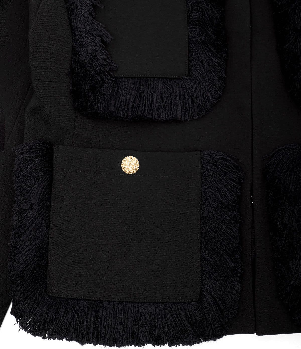 ESSENTIEL ANTWERP kinetic fringed jacket - 4