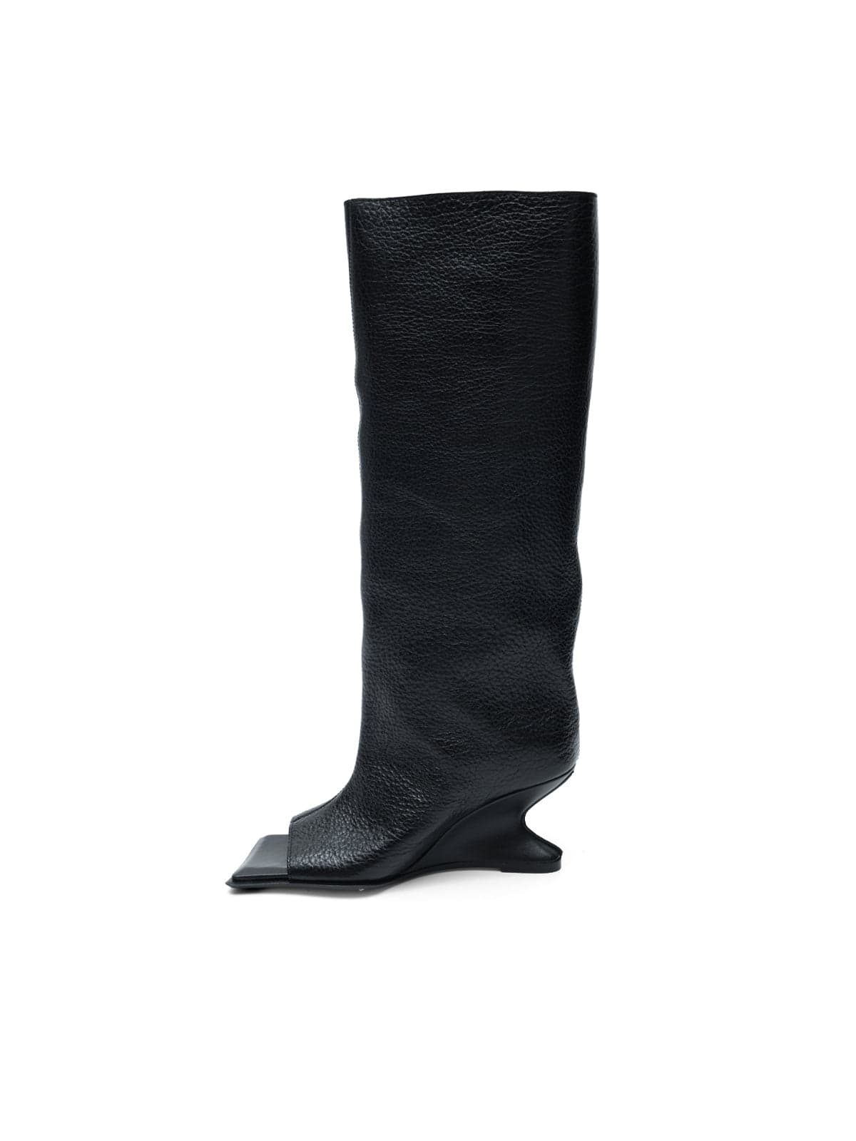 MIISTA salima black peep toe tall boots - 3