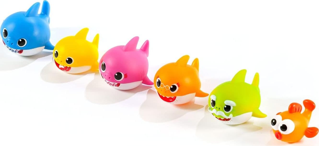 ODS - Baby Shark Set di 6 Squaletti in PVC - 4
