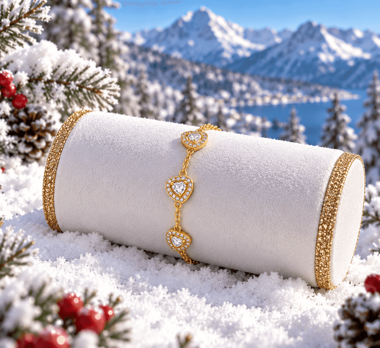 Ops Objects  -  Bracciale catena con dettagli cuore con cristalli - 4