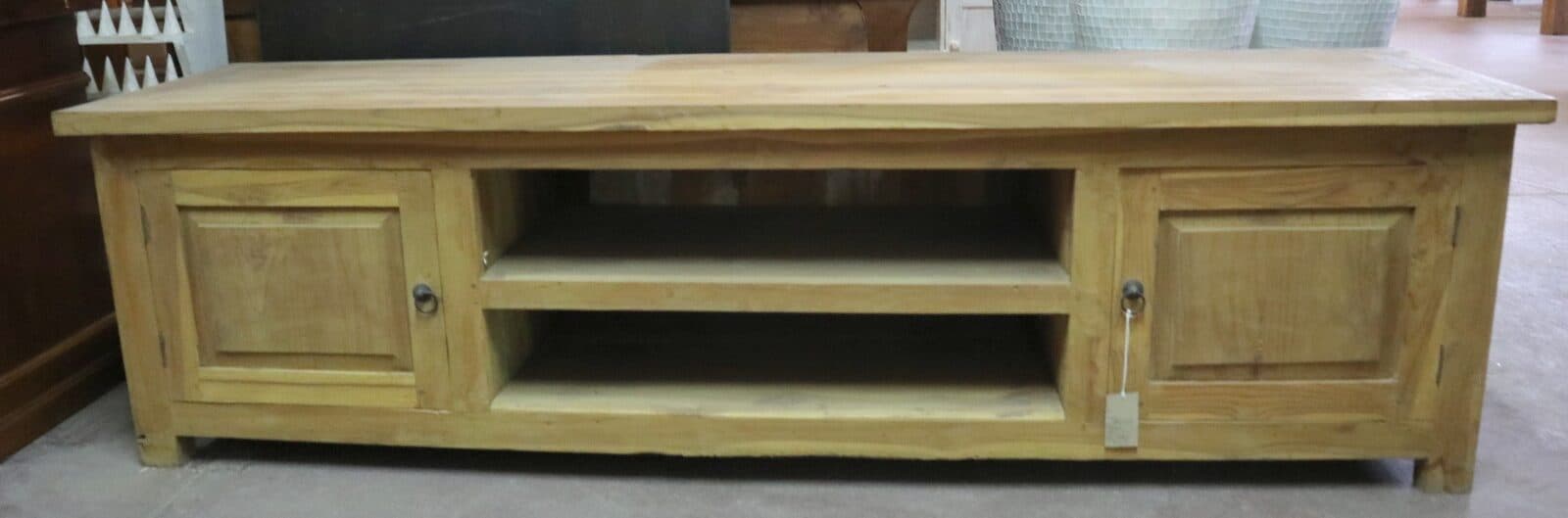 Mobile Porta TV in Teak Massello – 180x45x50 cm – Fatto a Mano in Indonesia - 5