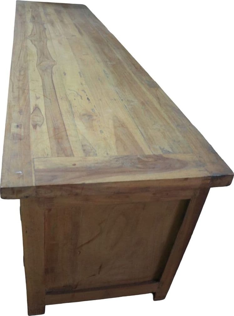 Mobile Porta TV in Teak Massello – 180x45x50 cm – Fatto a Mano in Indonesia - 6
