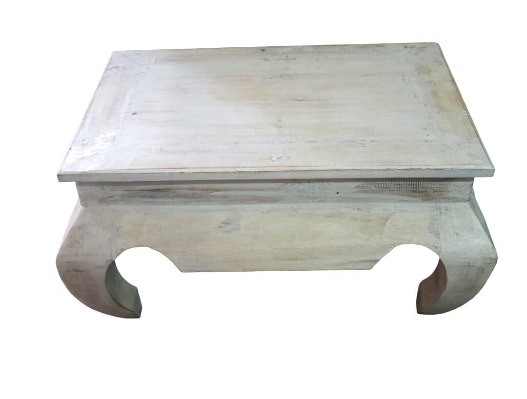 Tavolo Opium in Legno di Albesia – Fatto a Mano in Indonesia – Design Orientale, 75x50x40 cm - 2