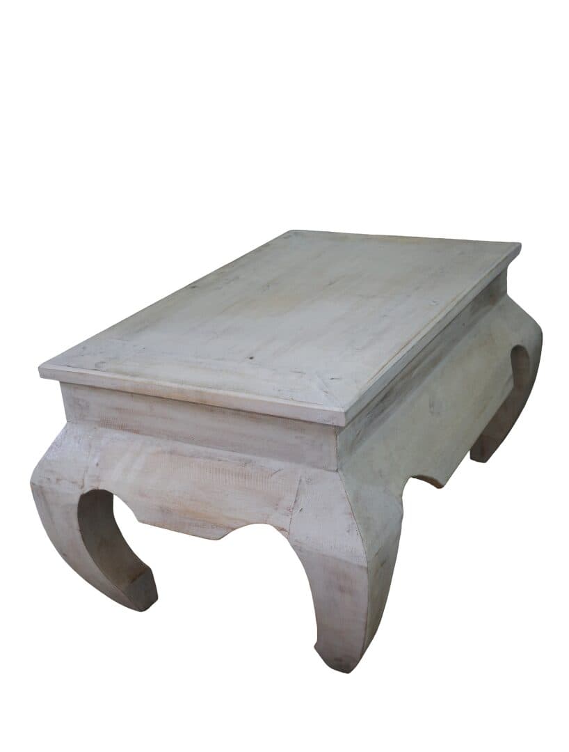 Tavolo Opium in Legno di Albesia – Fatto a Mano in Indonesia – Design Orientale, 75x50x40 cm - 5