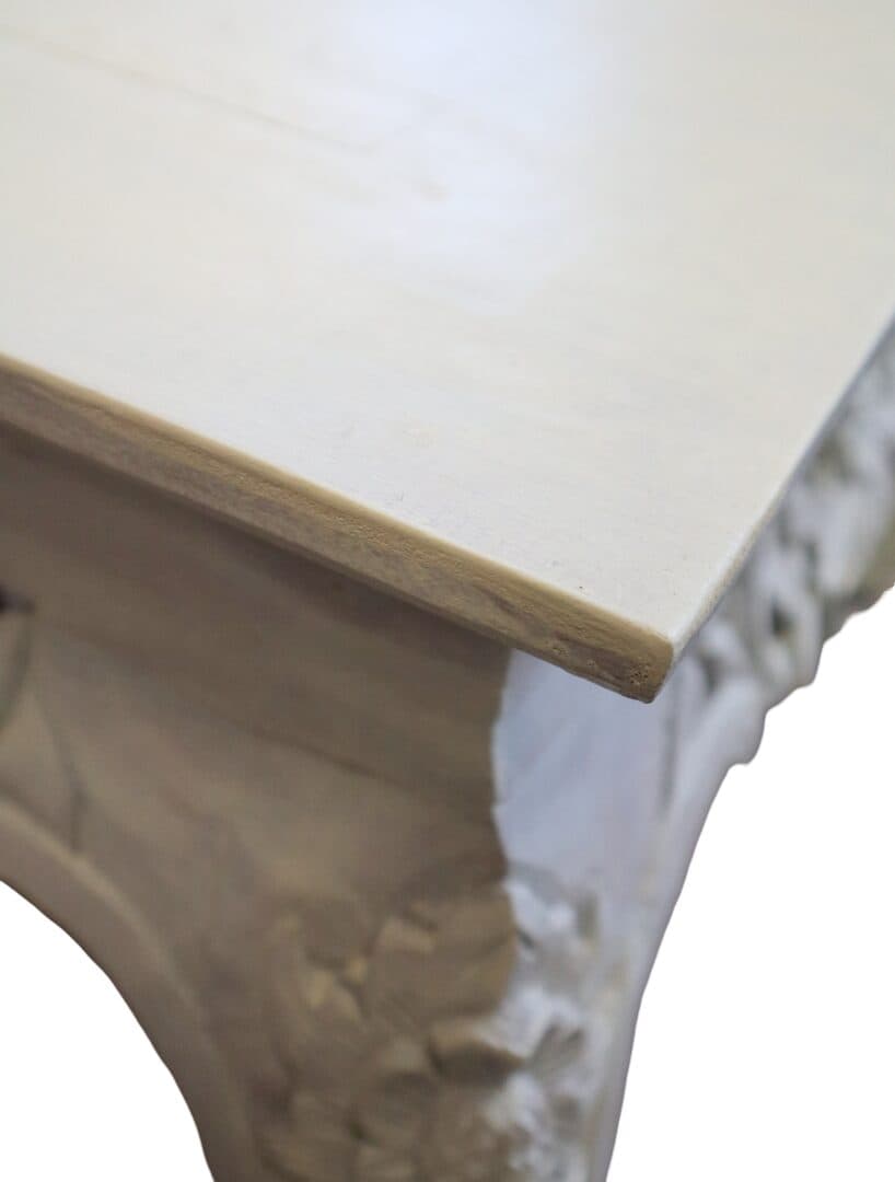 Tavolo Opium Intagliato in Legno di Albesia – Fatto a Mano in Indonesia – 80x60x40 cm - 5