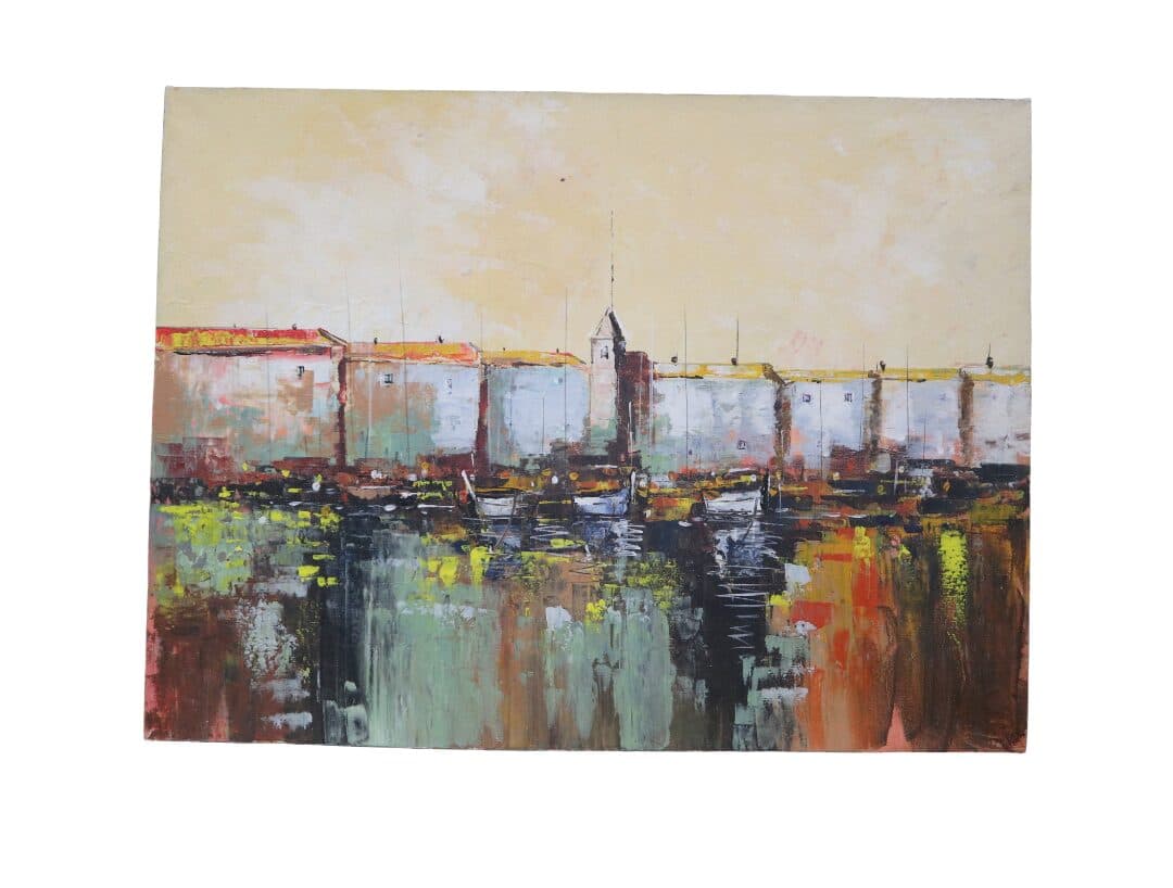 Quadro astratto paesaggio marittimo – Dipinto a mano in acrilico su tela 80x60 cm - 2