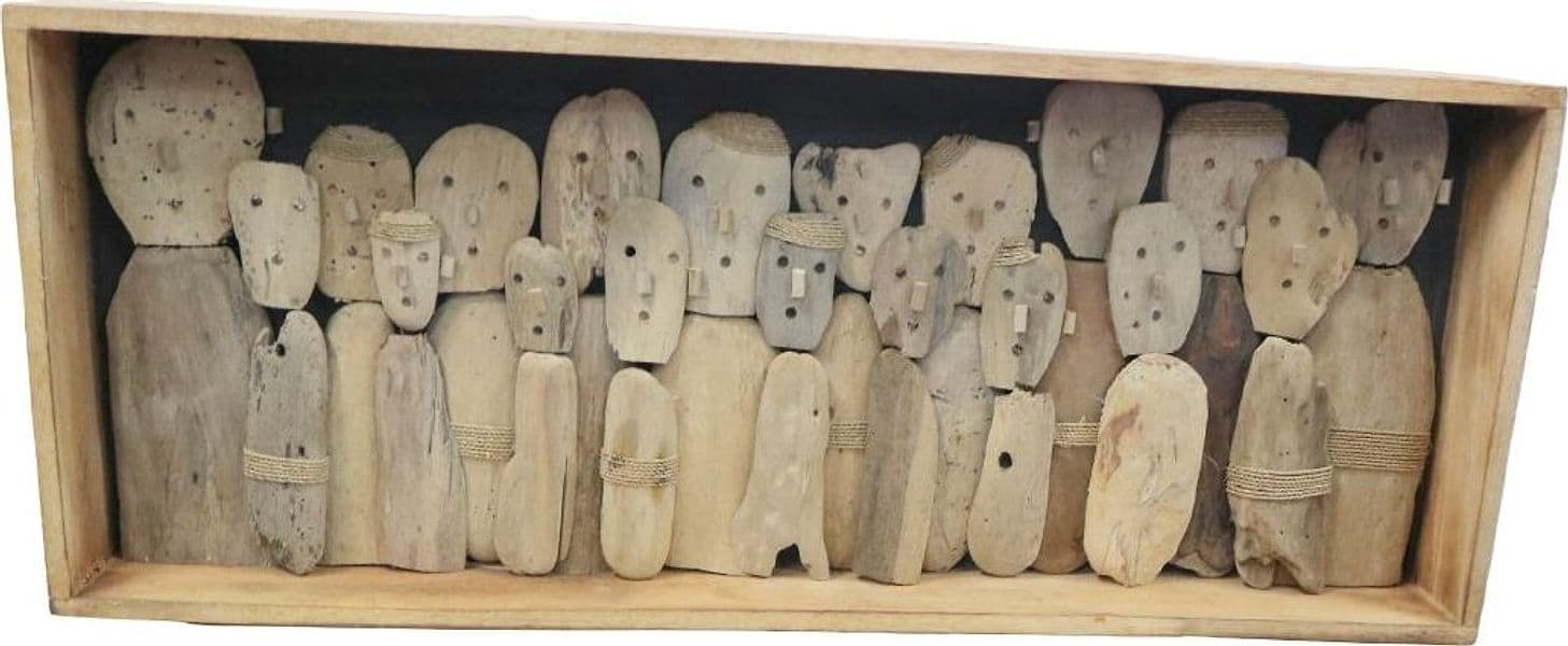 Quadro in legno artigianale 100x50 cm – Scultura murale fatta a mano in Indonesia – Complemento d’arredo moderno - 3