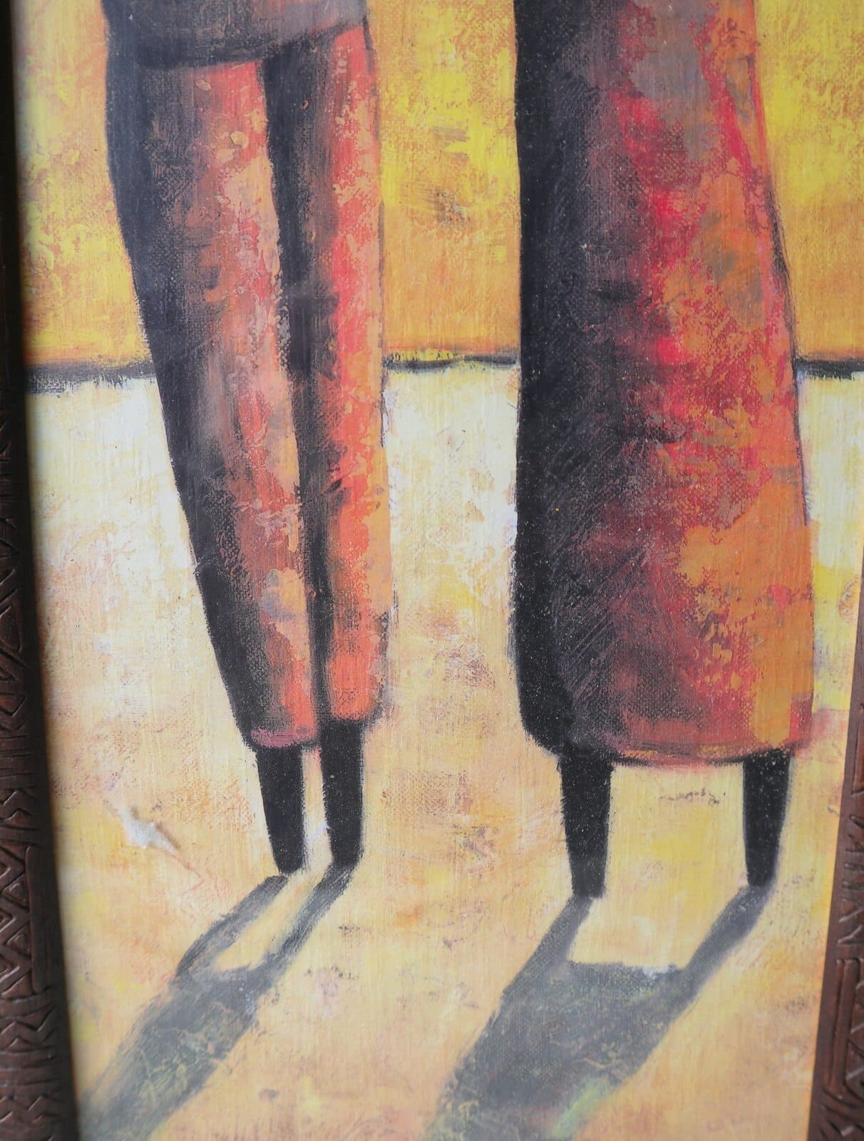 Stampa Etnica Africana 25x65 cm con Cornice in Legno e Vetro - 4