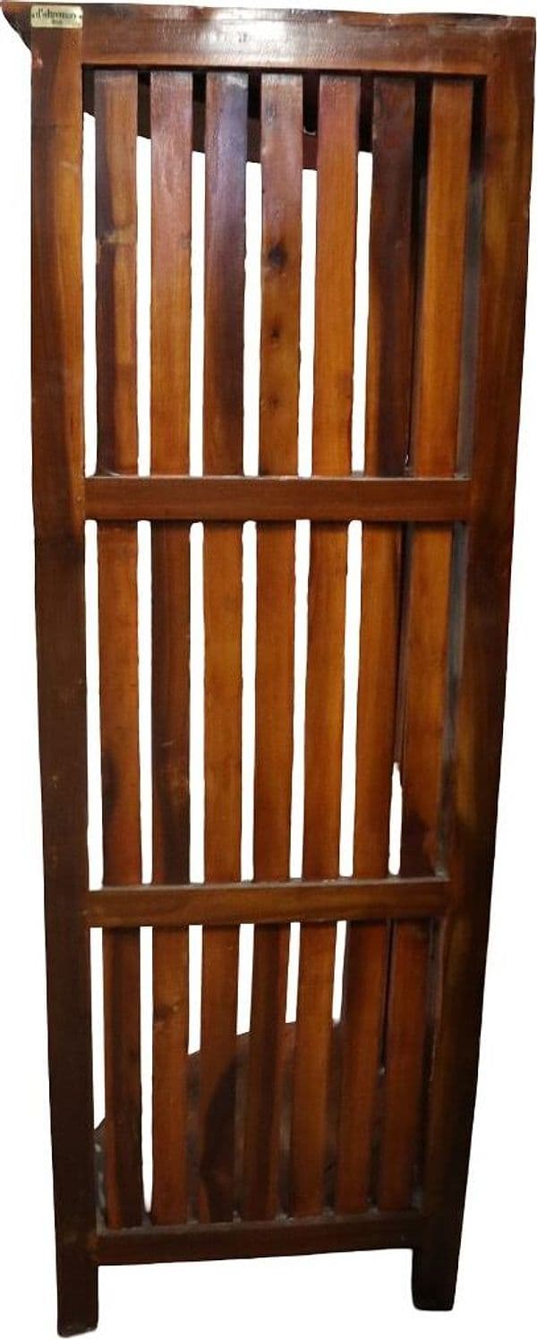 Mobile Libreria Angolare in Teak - Realizzato a Mano in Indonesia, Altezza 150 cm - 4