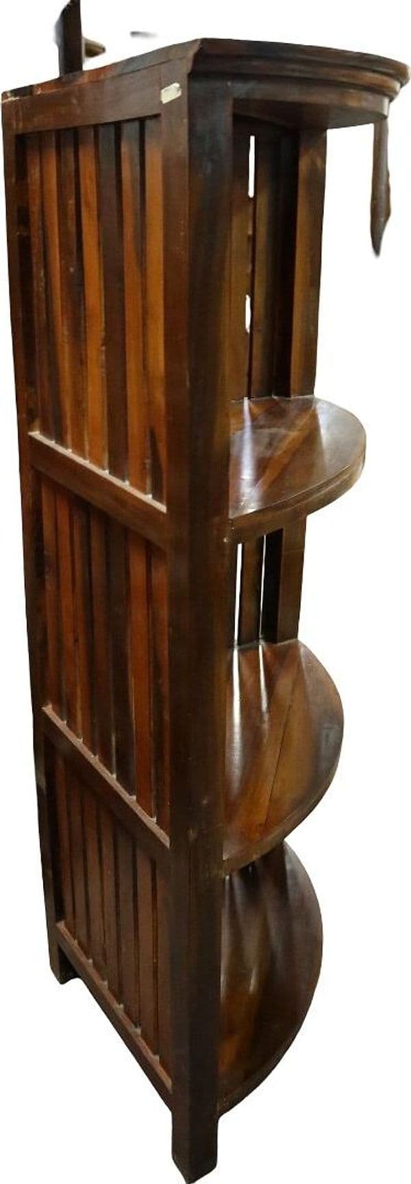 Mobile Libreria Angolare in Teak - Realizzato a Mano in Indonesia, Altezza 150 cm - 5