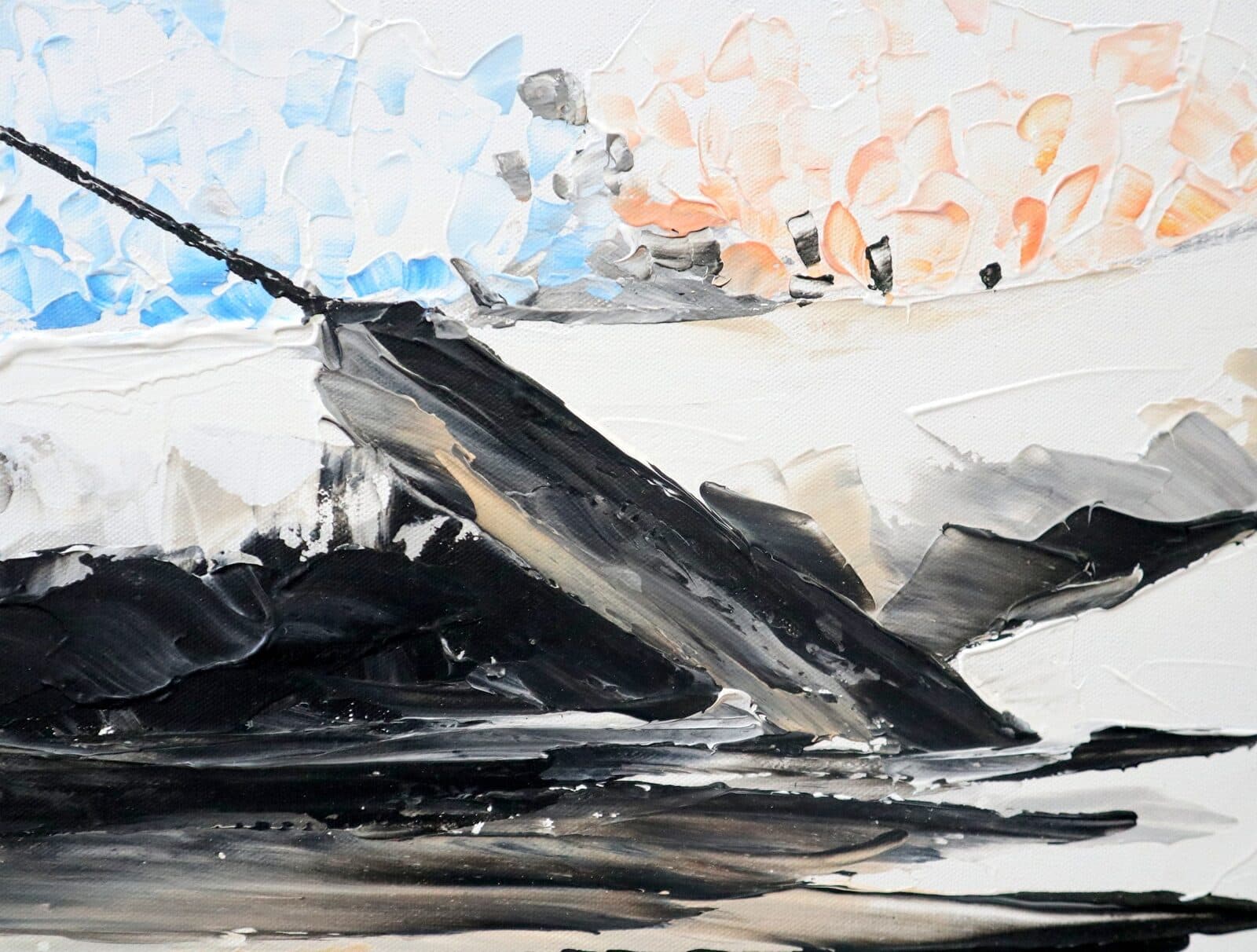 Il Viaggiatore Silenzioso – Quadro Moderno 100x120 cm Dipinto a Mano su Tela | Arte Contemporanea Minimal con Barca - 5