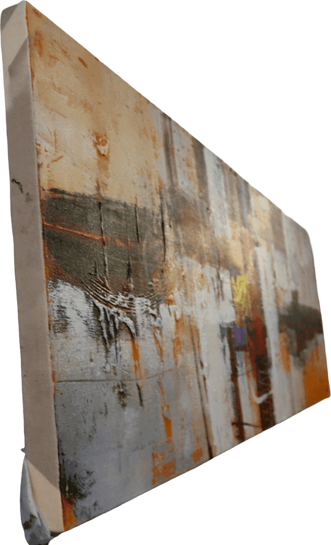 Quadro Astratto Moderno XXL Dipinto a Mano 160x80 cm – Arte Contemporanea dai Toni Caldi per Salotto e Camera da Letto - 9