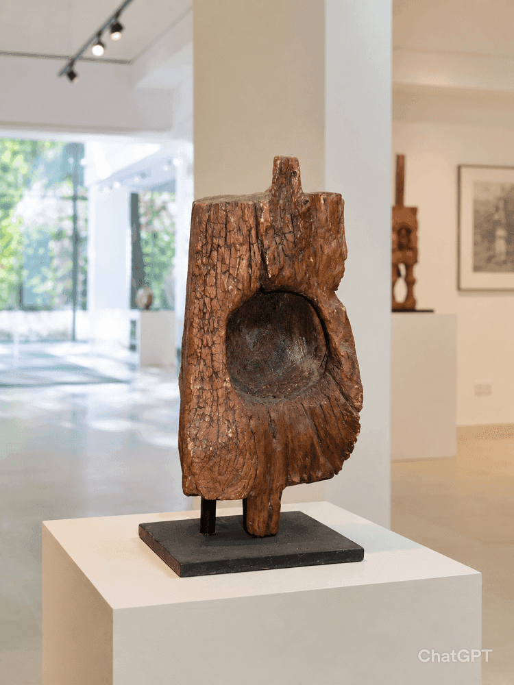Scultura Antica in Legno di Teak Indonesiano – Oggetto Rurale Unico Museo, Pezzo Unico Artigianale 200+ Anni - 2