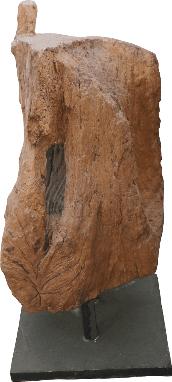 Scultura Antica in Legno di Teak Indonesiano – Oggetto Rurale Unico Museo, Pezzo Unico Artigianale 200+ Anni - 5