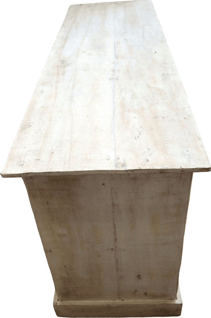Mobile Porta TV Artigianale Bali in Legno di Albesia Sbiancato – 130x40x60h cm | Stile Boho Chic Moderno - 6