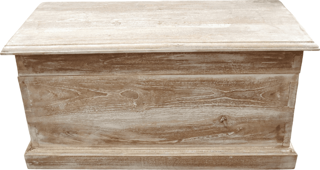 Cassapanca Baule Artigianale in Legno di Teak Massello – Bali Indonesia – Contenitore Vintage Naturale 60x30x30 cm - 3