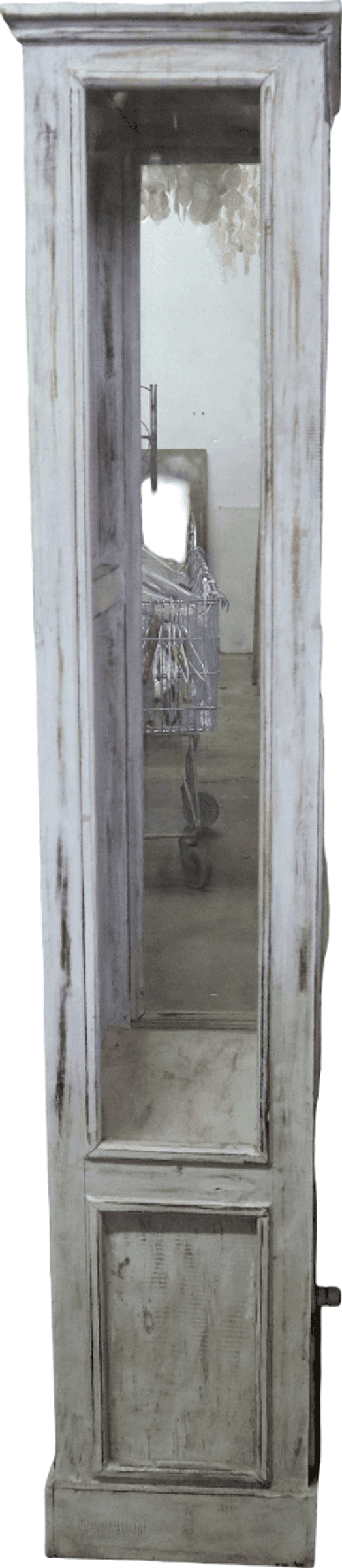 Vetrinetta Artigianale in Legno di Albesia Bianca Decapata  – 53x33x170h cm – Spedizione Gratuita Italia - 5